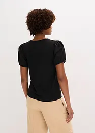 Maglia in jersey con maniche in popeline di cotone, bonprix