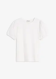 Maglia in jersey con maniche in popeline di cotone, bonprix