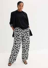 Pantaloni a palazzo in tessuto operato, bonprix
