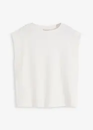 Top con inserto a coste sulla manica, bonprix