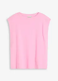 Top con inserto a coste sulla manica, bonprix