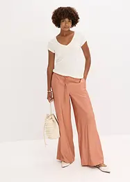 Pantaloni a palazzo effetto lucido, bonprix