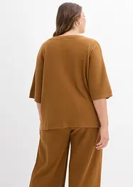 Maglia in puro cotone a trama operata, bonprix
