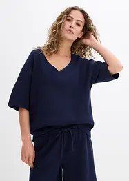 Maglia in puro cotone a trama operata, bonprix