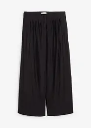 Pantaloni a palazzo in misto viscosa strutturato effetto crinkle, bonprix