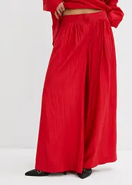 Pantaloni a palazzo in misto viscosa strutturato effetto crinkle, bonprix
