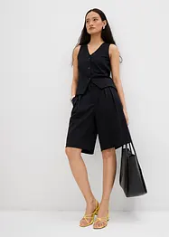 Bermuda in misto viscosa con pinces, bonprix