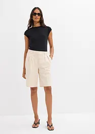 Bermuda in misto viscosa con pinces, bonprix