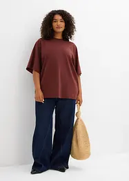 Maglia oversize in puro cotone biologico con maniche ampie, bonprix