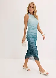Abito monospalla con inserto in mesh, bonprix