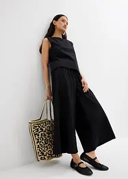 Pantaloni culotte ampi in puro cotone, bonprix