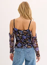 Maglia a spalle scoperte in mesh leggero, bonprix