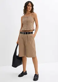 Bermuda lunghi in misto cotone elasticizzato, bonprix