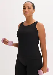 Top lungo in maglina a coste senza cuciture, bonprix