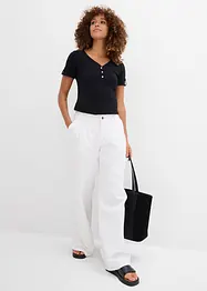 Maglia serafino in puro cotone, bonprix