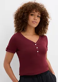 Maglia serafino in puro cotone, bonprix