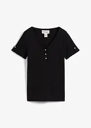 Maglia serafino in puro cotone, bonprix