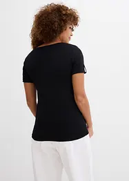 Maglia serafino in puro cotone, bonprix