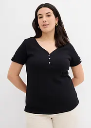 Maglia serafino in puro cotone, bonprix