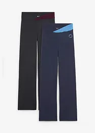 Pantaloni sportivi in cotone, bootcut (pacco da 2), bonprix