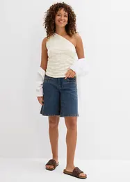 Bermuda in jeans, vita media, bonprix