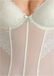 Body con perizoma e pizzo elastico, bonprix