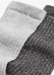 Calzini con cotone biologico e lurex (pacco da 2), bonprix