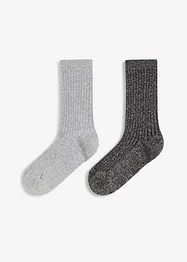 Calzini con cotone biologico e lurex (pacco da 2), bonprix