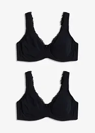 Reggiseno t-shirt minimizer con ferretto e cotone biologico (pacco da 2), bonprix