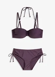 Bikini a balconcino con spalline aggiuntive da legare al collo (set 2 pezzi), bonprix