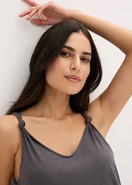 Camicia da notte corta con dettagli a nodo, bonprix