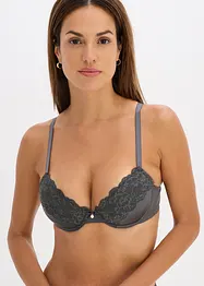 Reggiseno con coppe preformate ed effetto lucido, bonprix