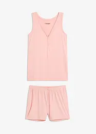 Pigiama estivo in morbida maglia a costine, bonprix