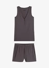 Pigiama estivo in morbida maglia a costine, bonprix