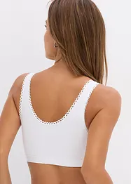 Reggiseno bustier double face con cotone biologico morbido (pacco da 2), bonprix