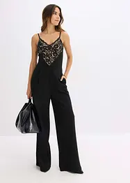 Tuta elegante in jersey con pizzo, bonprix