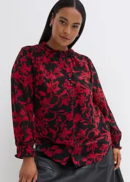 Camicetta di chiffon con dettagli smock, bonprix