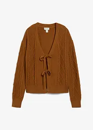Cardigan di maglia con laccetti, bonprix