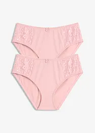 Slip alto con pizzo delicato (pacco da 2), bonprix
