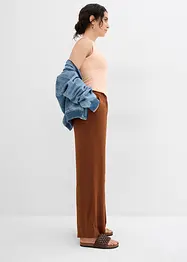 Pantaloni a palazzo leggeri in tessuto strutturato, bonprix