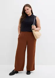 Pantaloni a palazzo leggeri in tessuto strutturato, bonprix