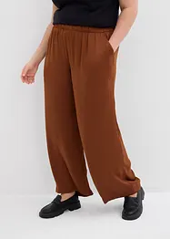Pantaloni a palazzo leggeri in tessuto strutturato, bonprix