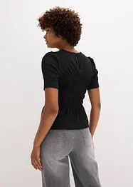 Maglia con lavorazione smock, bonprix