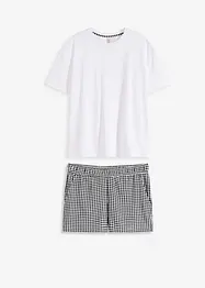 Pigiama estivo oversize con shorts stampati, bonprix