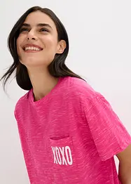 Camicia da notte oversize in filato fiammato, bonprix