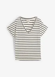 Maglia a righe con maniche a volant, bonprix