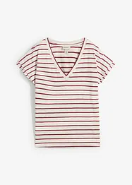 Maglia a righe con maniche a volant, bonprix
