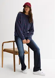 Felpa oversize con ricami, bonprix