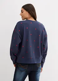Felpa oversize con ricami, bonprix