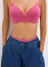 Reggiseno in cotone senza ferretto con coppe preformate (pacco da 2), bonprix